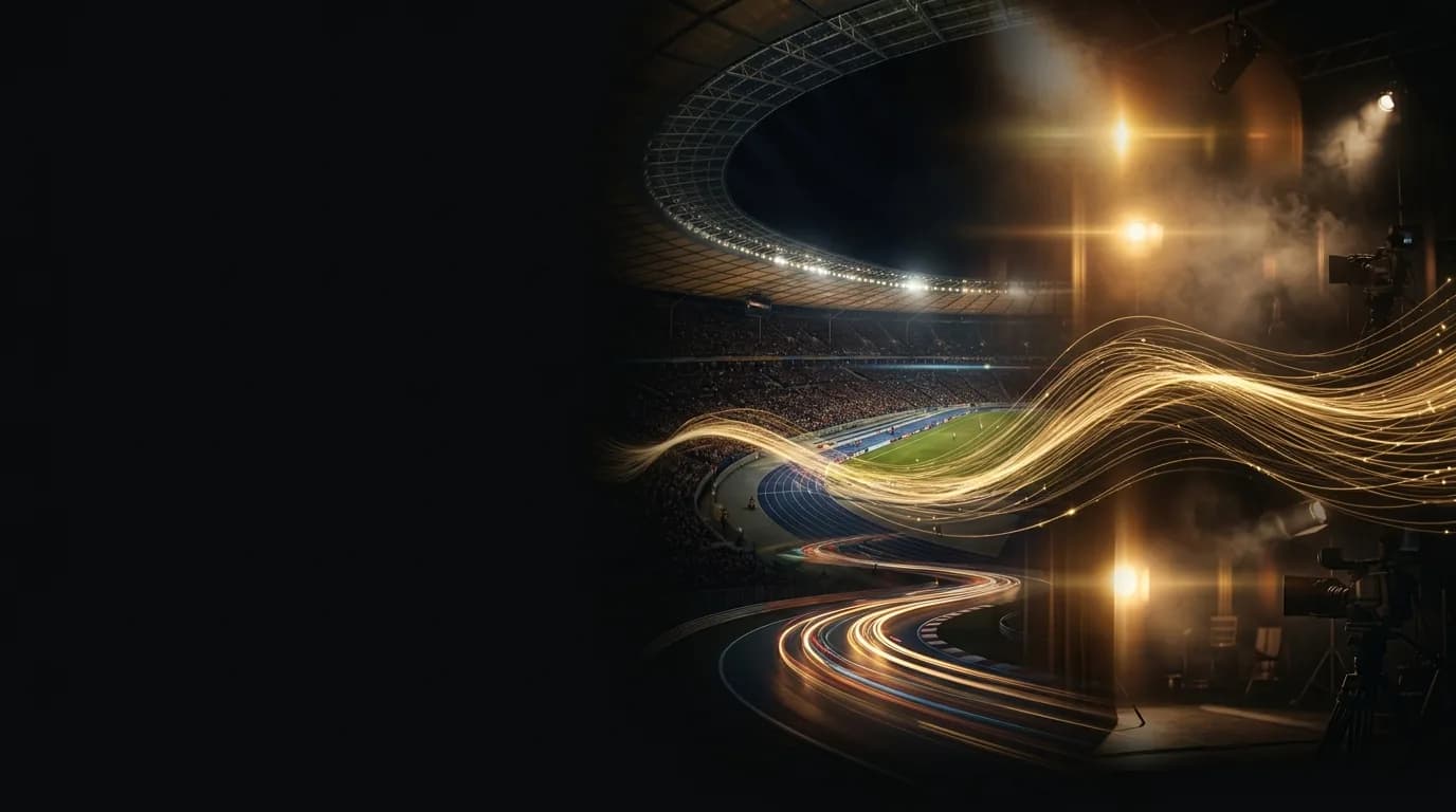 Cinematic 4K IPTV Streaming Background with Live Sports, Movies and Television